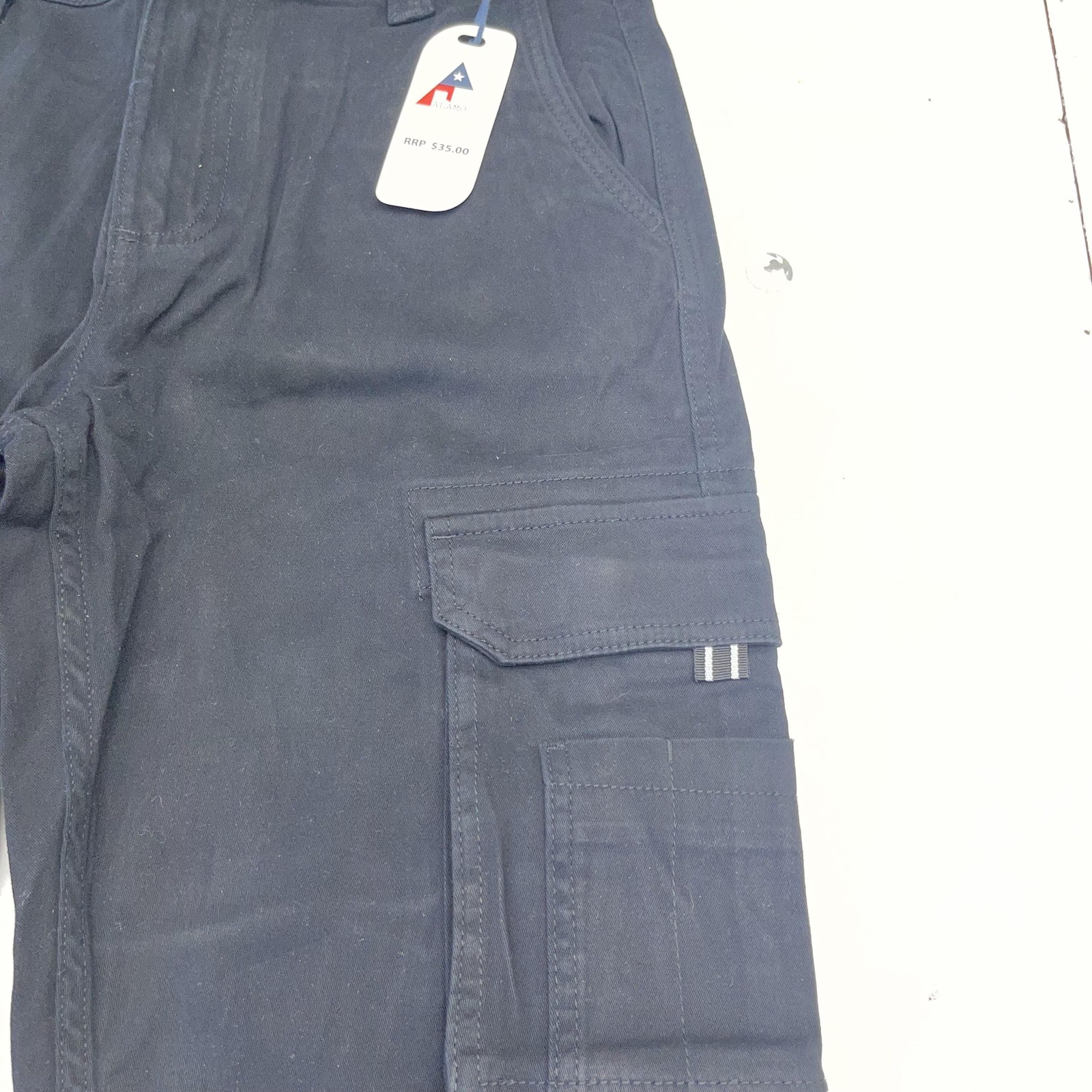Alamo Cargo Pants Mens 32×32 Black Stretch Straight Utility Workwear Pockets