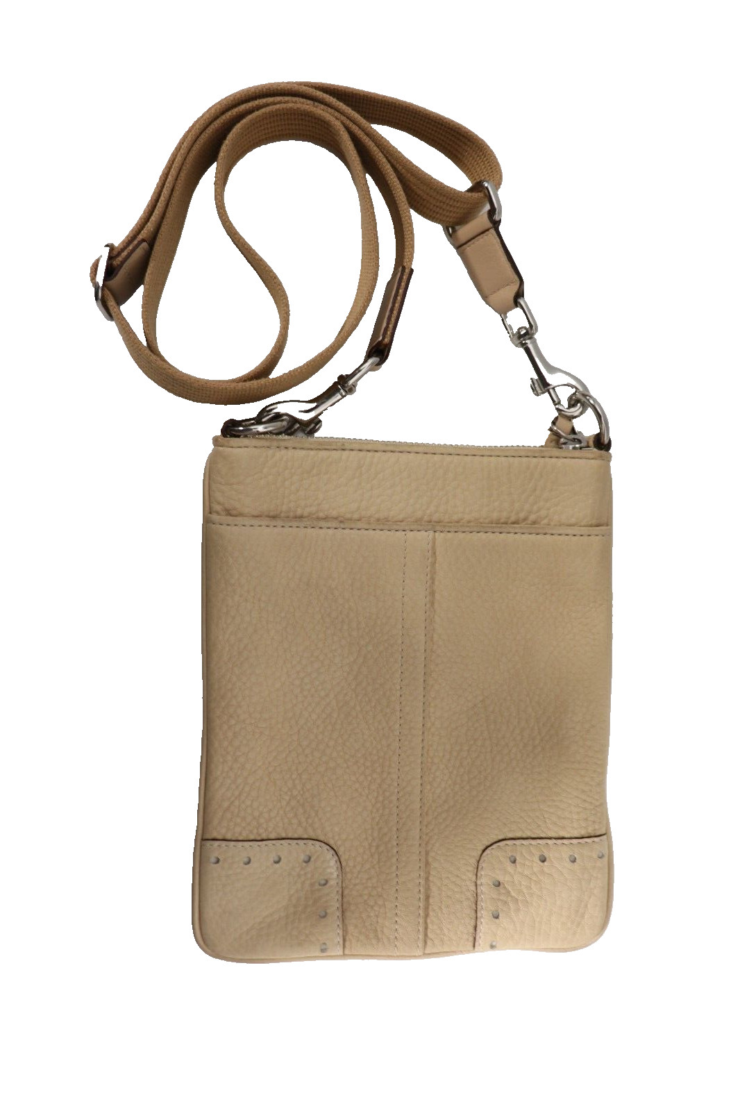 Coach Factory Women’s Small Ivory 9760 Swing Pack Purse Pebbled Cross Body Bag