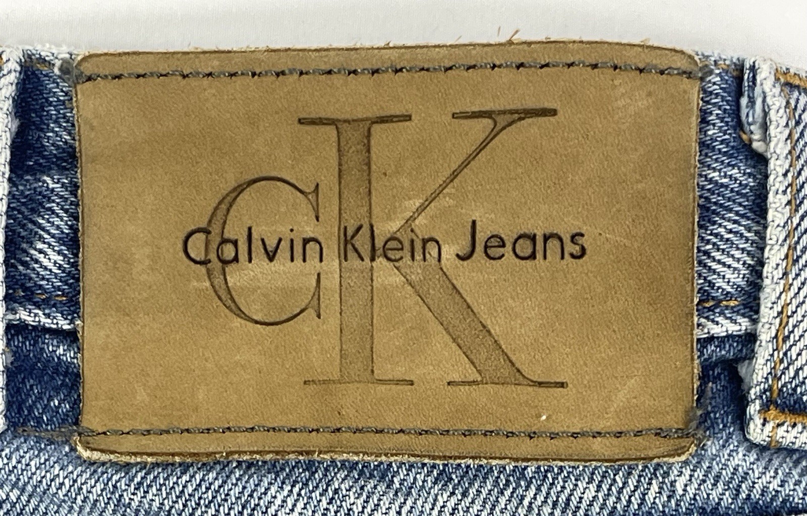 Vintage Calvin Klein Men’s 36×30 Stone Washed Blue Jeans “Fit Like 34×30”