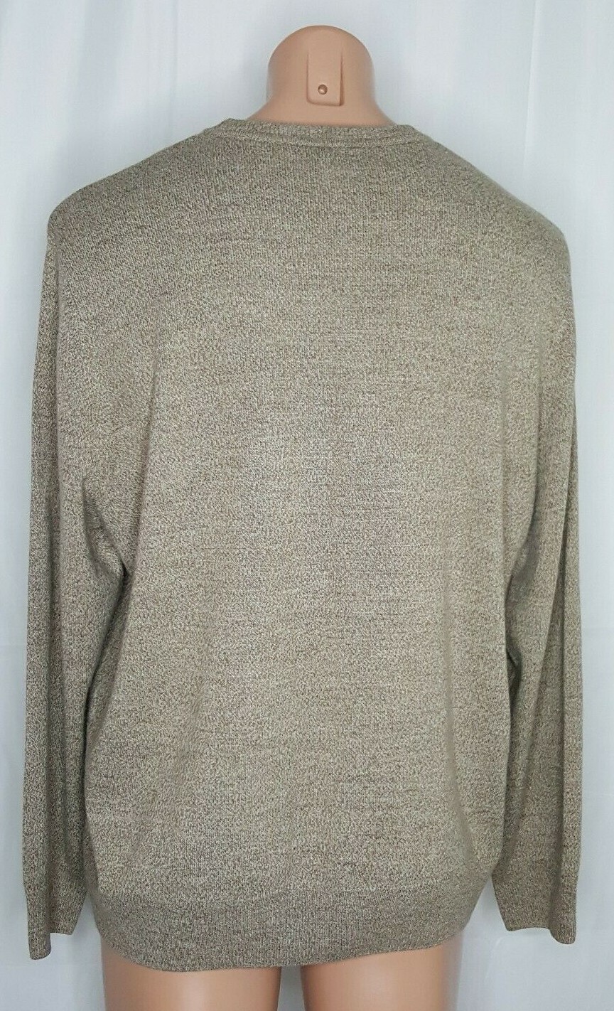 Dockers Men’s Beige Multi Argyle Long Sleeve Crew Neck Pullover Sweater Size XL