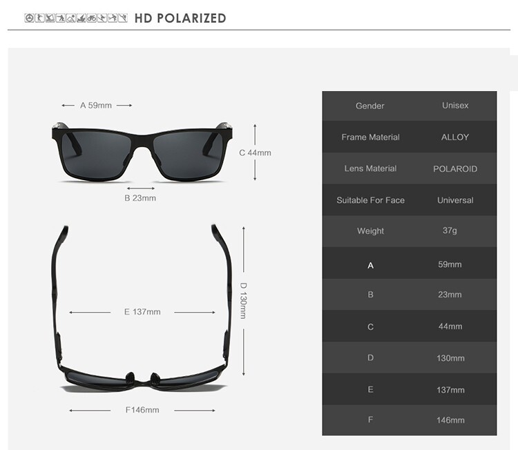 Men’s Polarized Aluminum Sunglasses for Driving, Fishing & Outdoor Sports