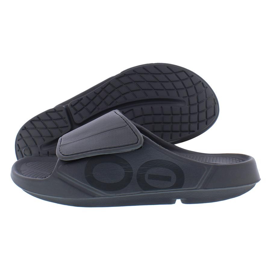 OOFOS OOahh Sport Flex Slide Unisex Shoes Size 10, Color: Slate