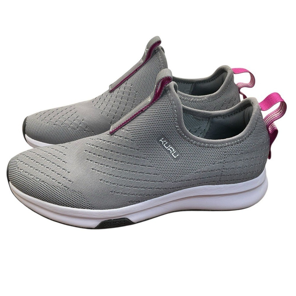 NWT KURU ATOM Slip-On Stone Gray-Berry Pink women size 9 M