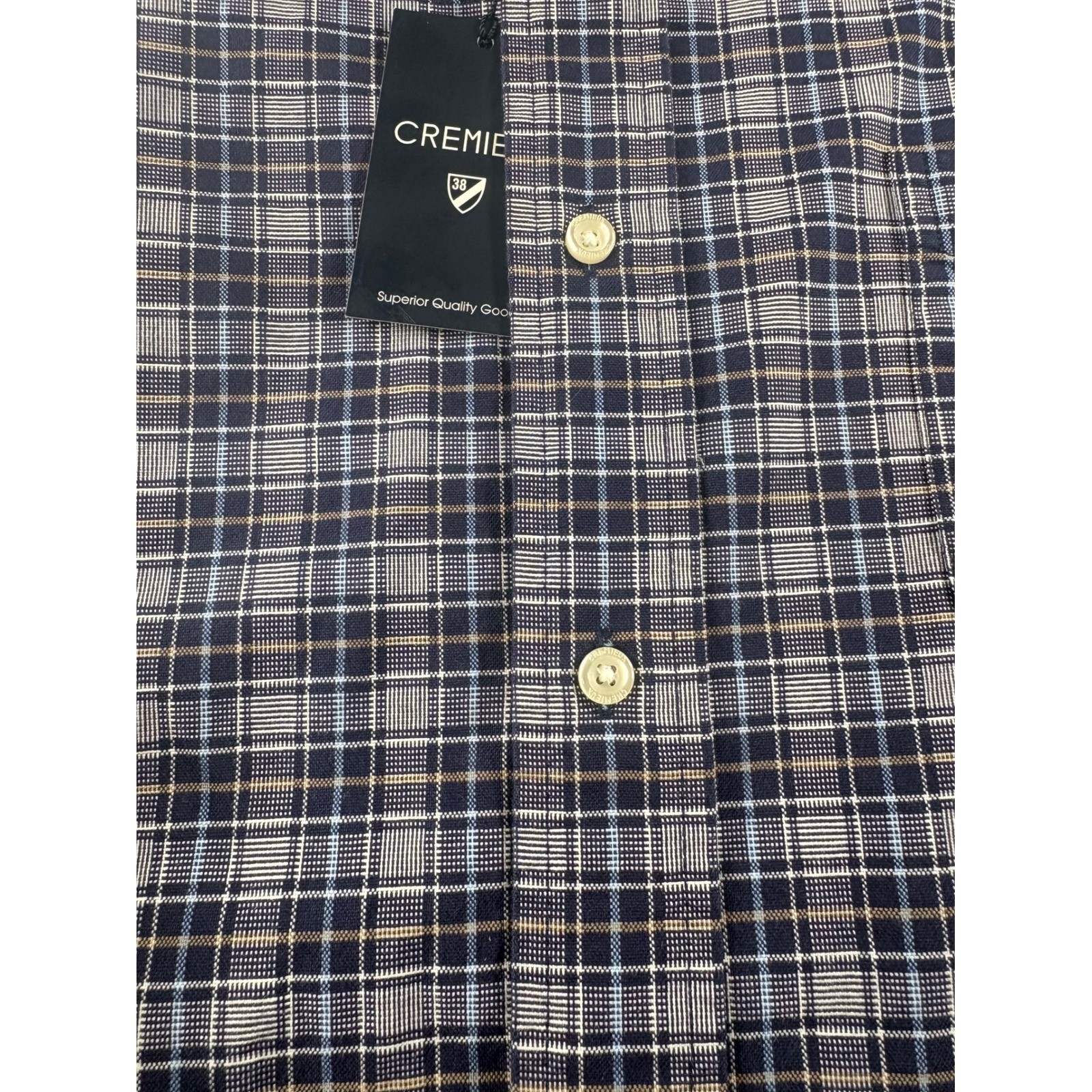 Cremieux Classics Mens XL Blue Brown Plaid Long Sleeve Button Down Shirt NEW