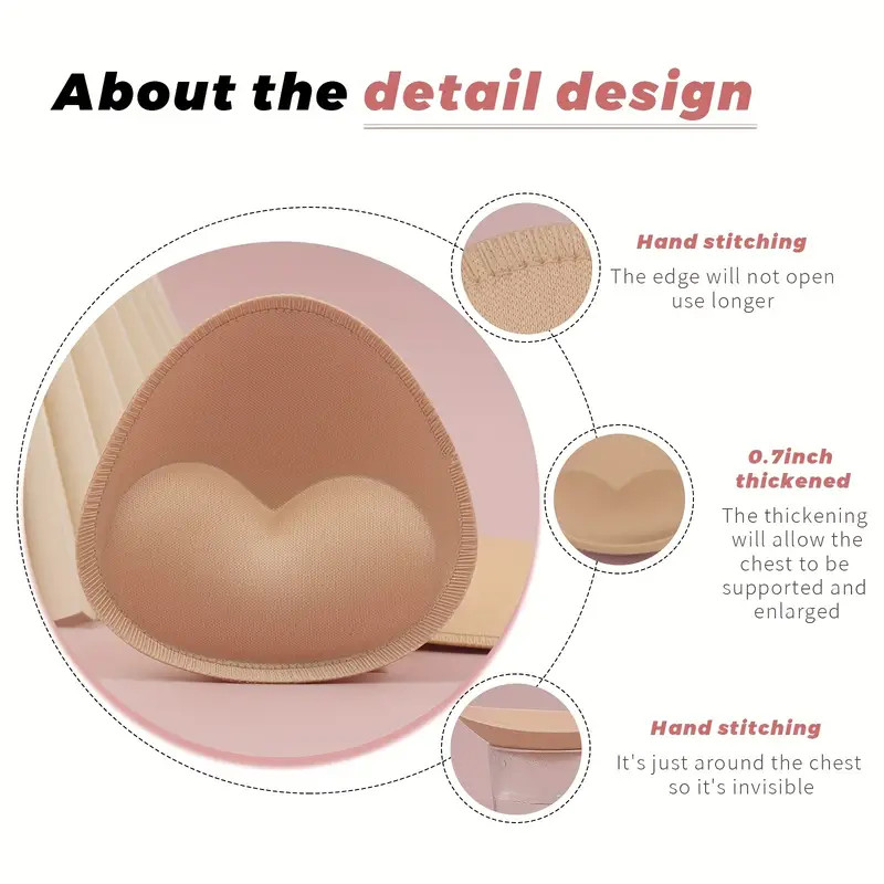 Removable Women’S Push Up Invisible Sponge Bra Pads for Sports & Casual Wear Bra