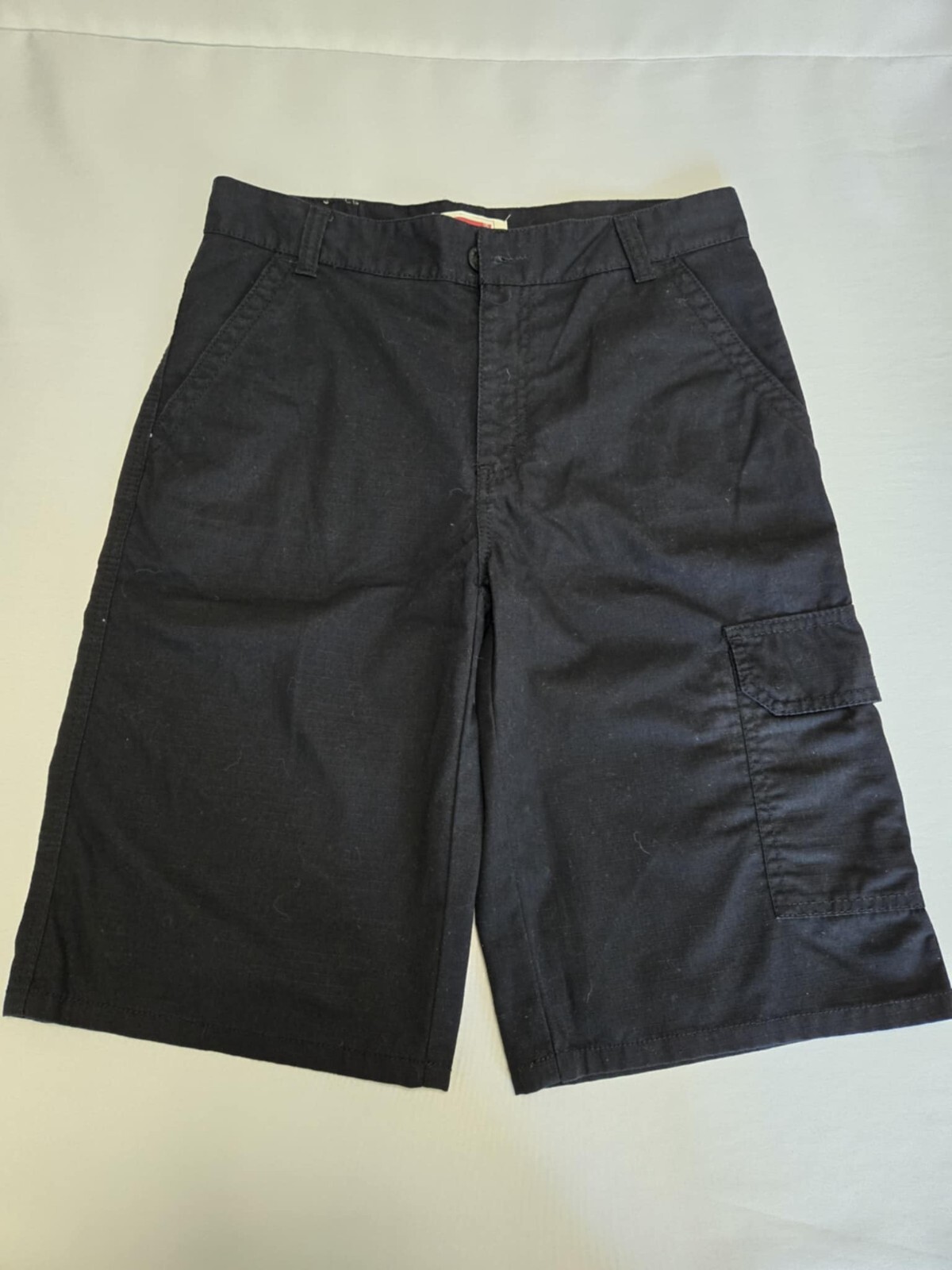 Boys Levi’s BLACK Cargo Shorts Pockets Size 18 Reg