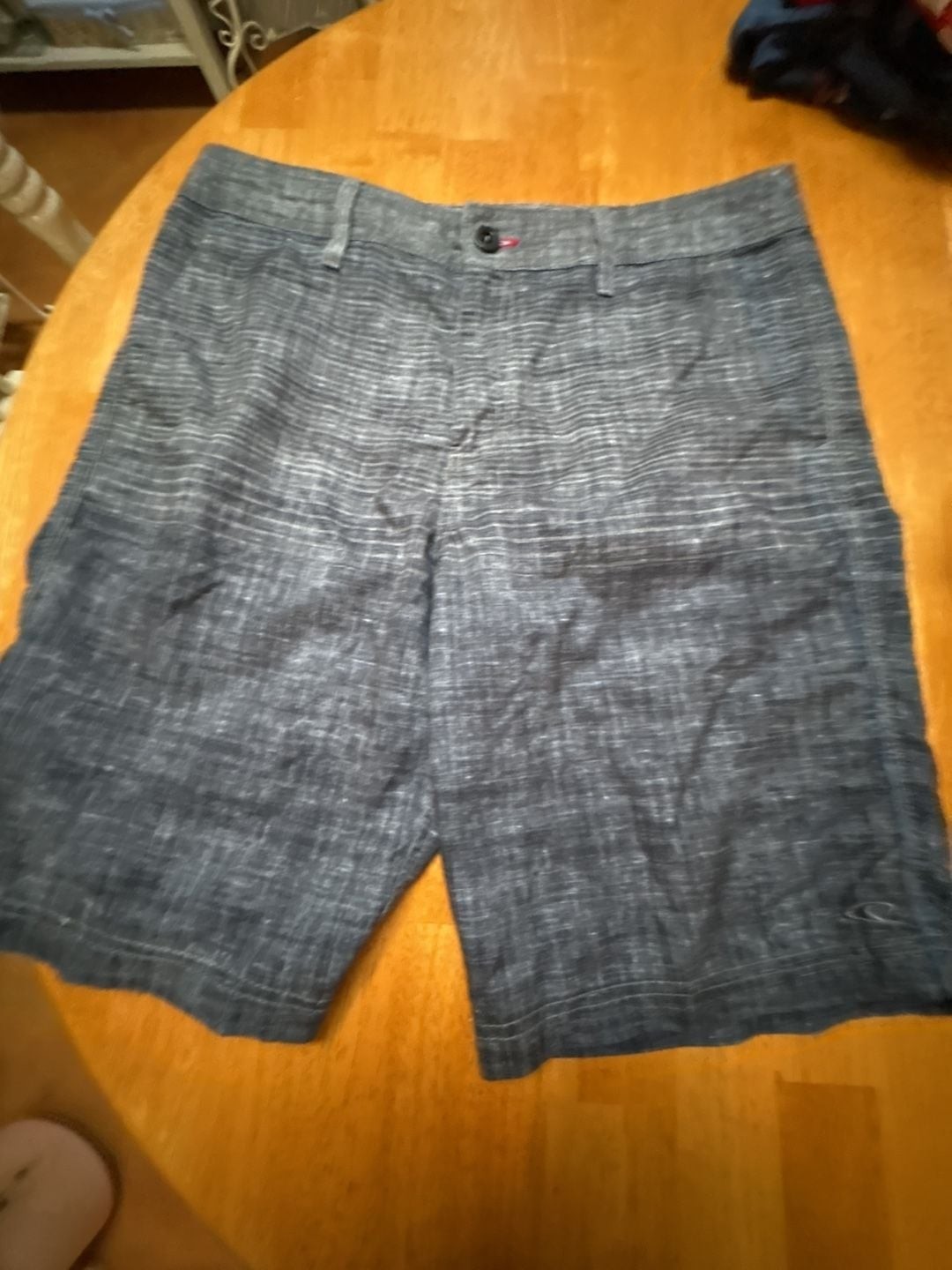 O’Neill Hybrid Men’s Gray Striped Flat Front Shorts