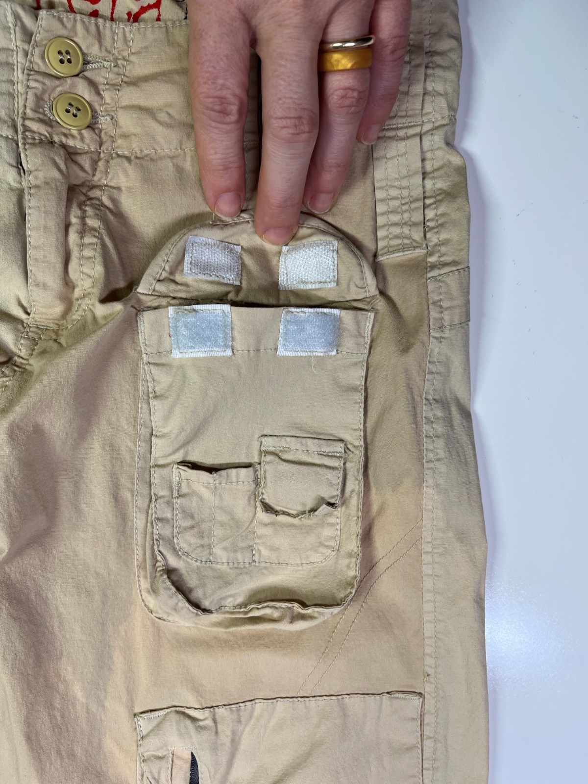 Pete & Greta Size 0 Cargo Pants Tan Cotton *Flaw
