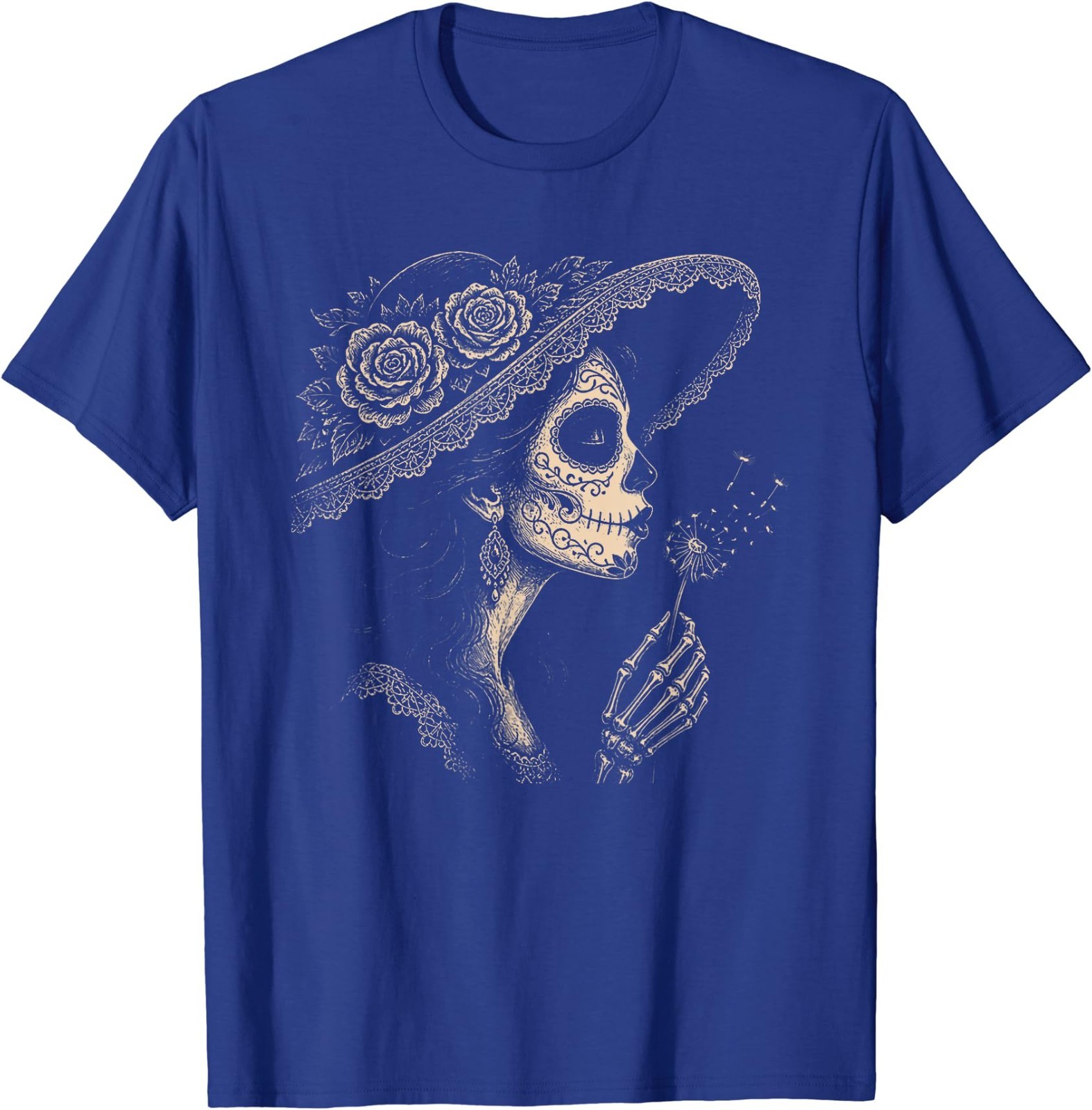 la Catrina Blowing Wishes Dandelion T-Shirt