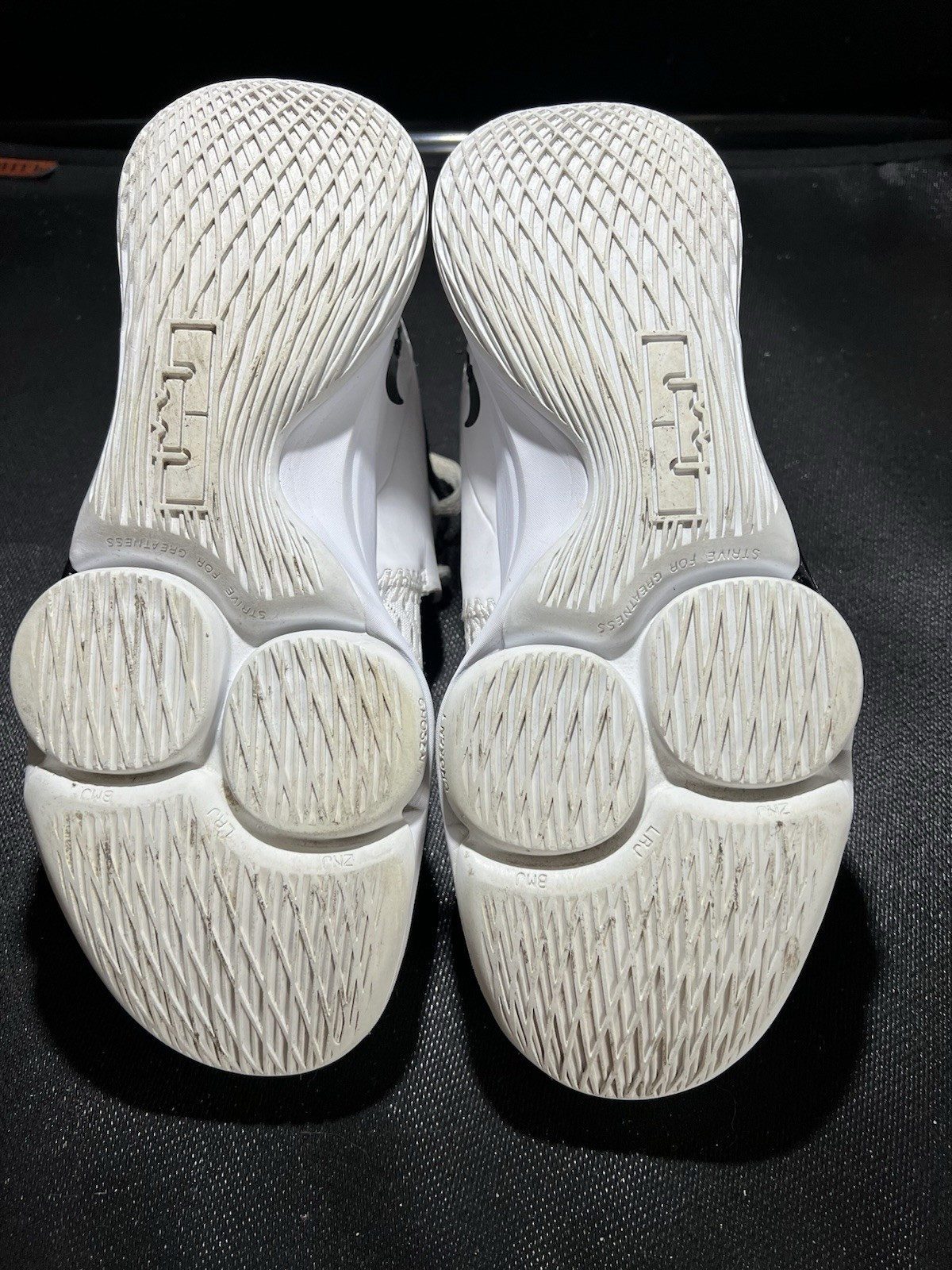 nike lebron James Men size 9 Whiteness 5 White Black Shoes Pre-Owned