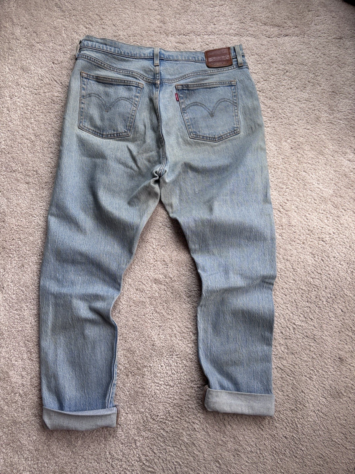 Levi’s Jeans 501 Men’s Blue Straight Regular Fit Leather Patch 32 x 30