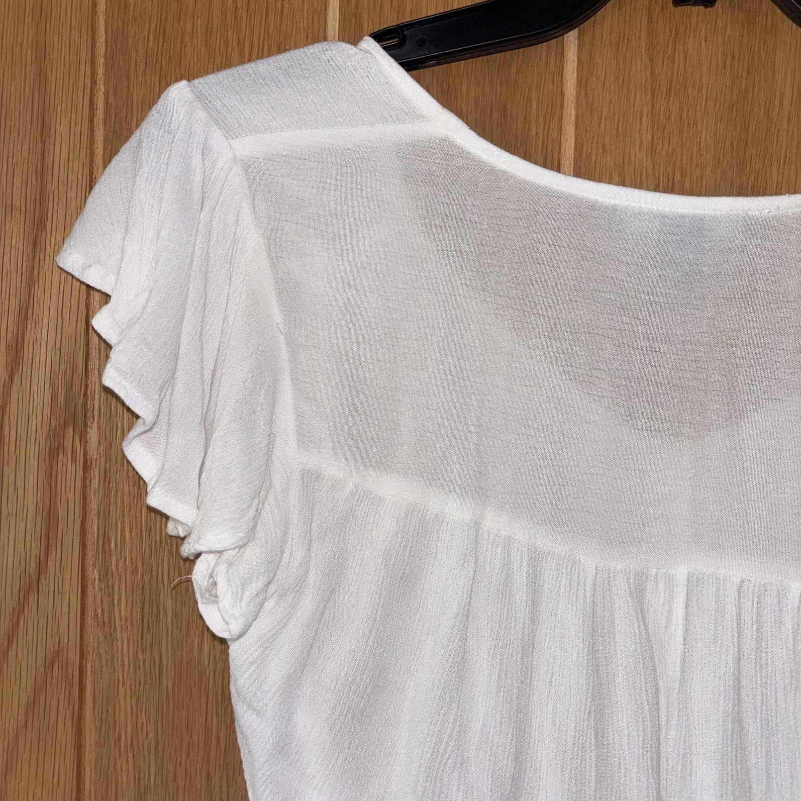 Coquette Milkmaid Cottagecore Fairy Boho White Peasant Top UK 12