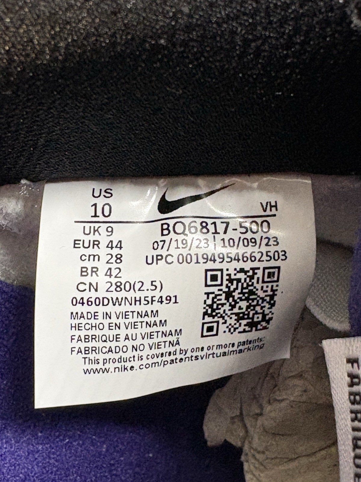 Nike SB Dunk Low Pro Shoes Mens 10 BQ6817-500 Court Purple With Box