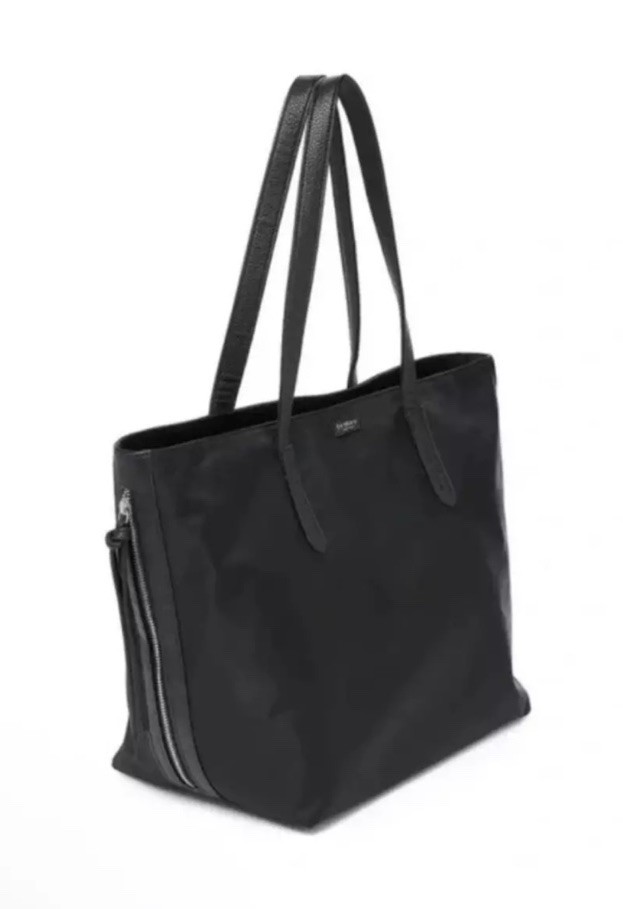 Botkier New York Bond Lightweight Tote Bag Black Nylon Zipper Accent Brand New