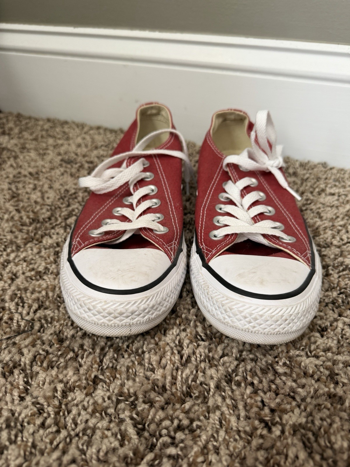 Classic Converse All Star Chuck Taylor Dark Red Low Top Shoes 7 Women 5 Men