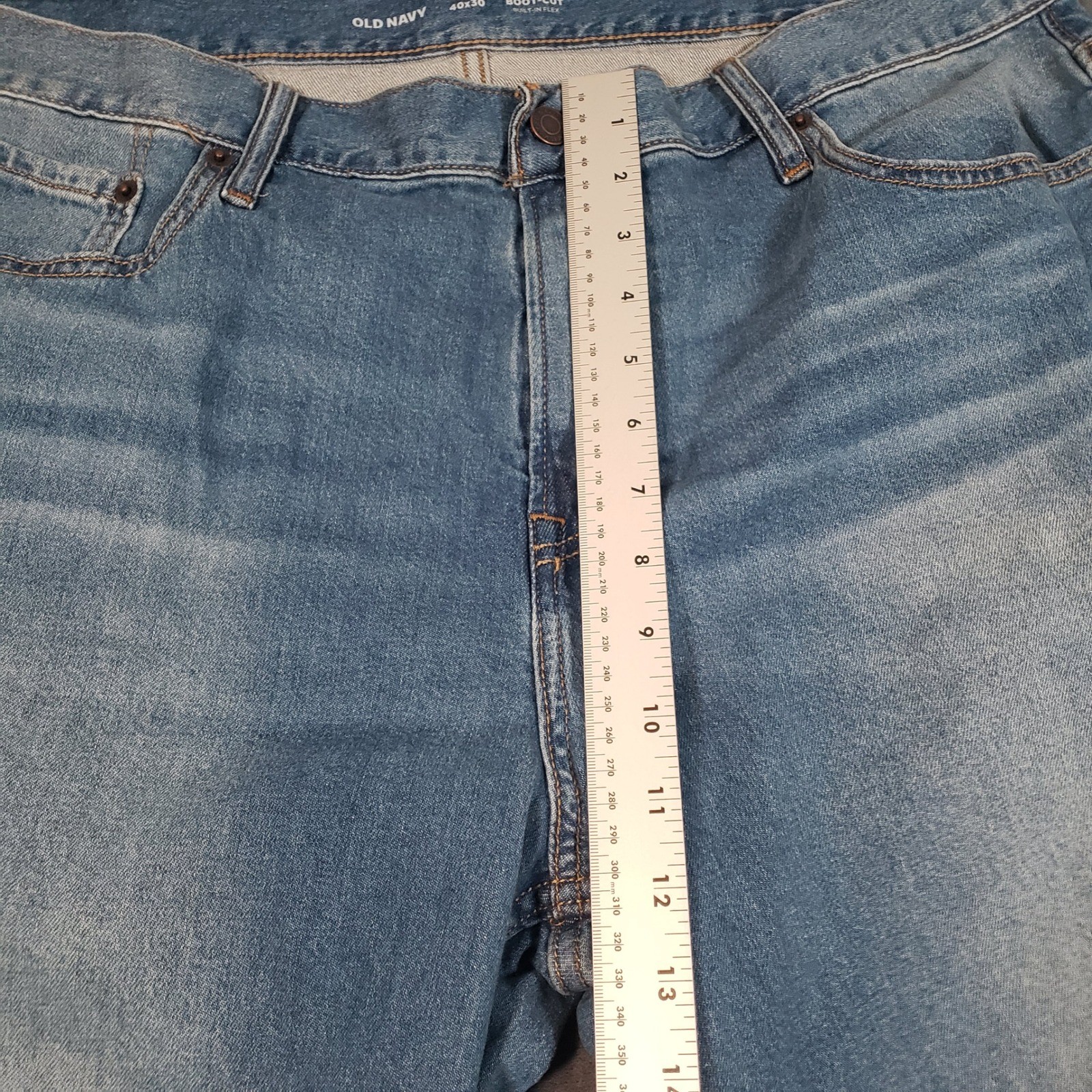 Old Navy Bootcut Jeans Mens 40×30 Light Wash Built-In Flex Denim
