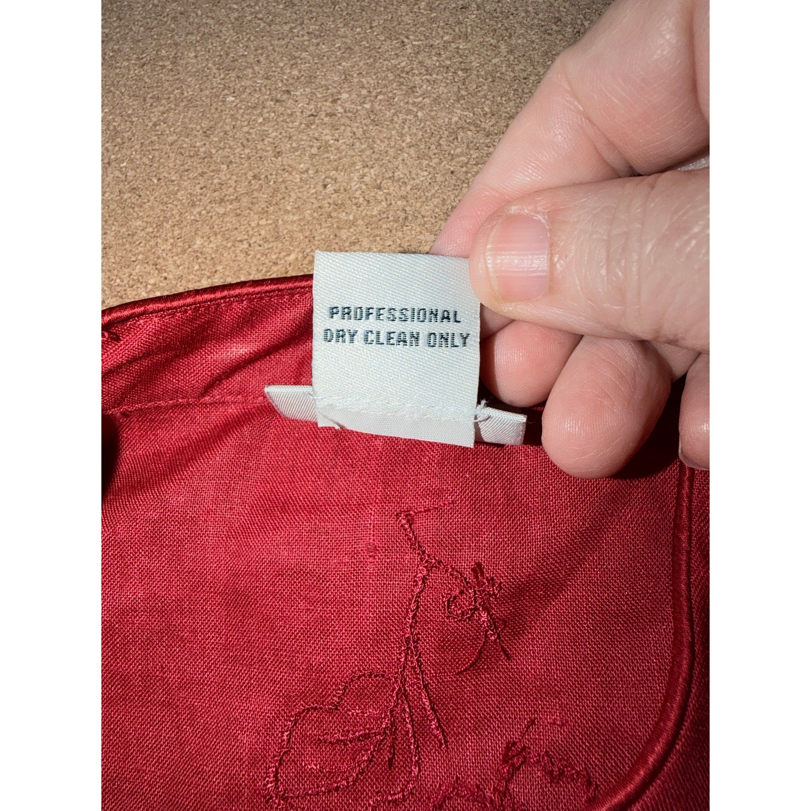 Vintage passports deep red 100% ramie button front tunic duster jacket size 6