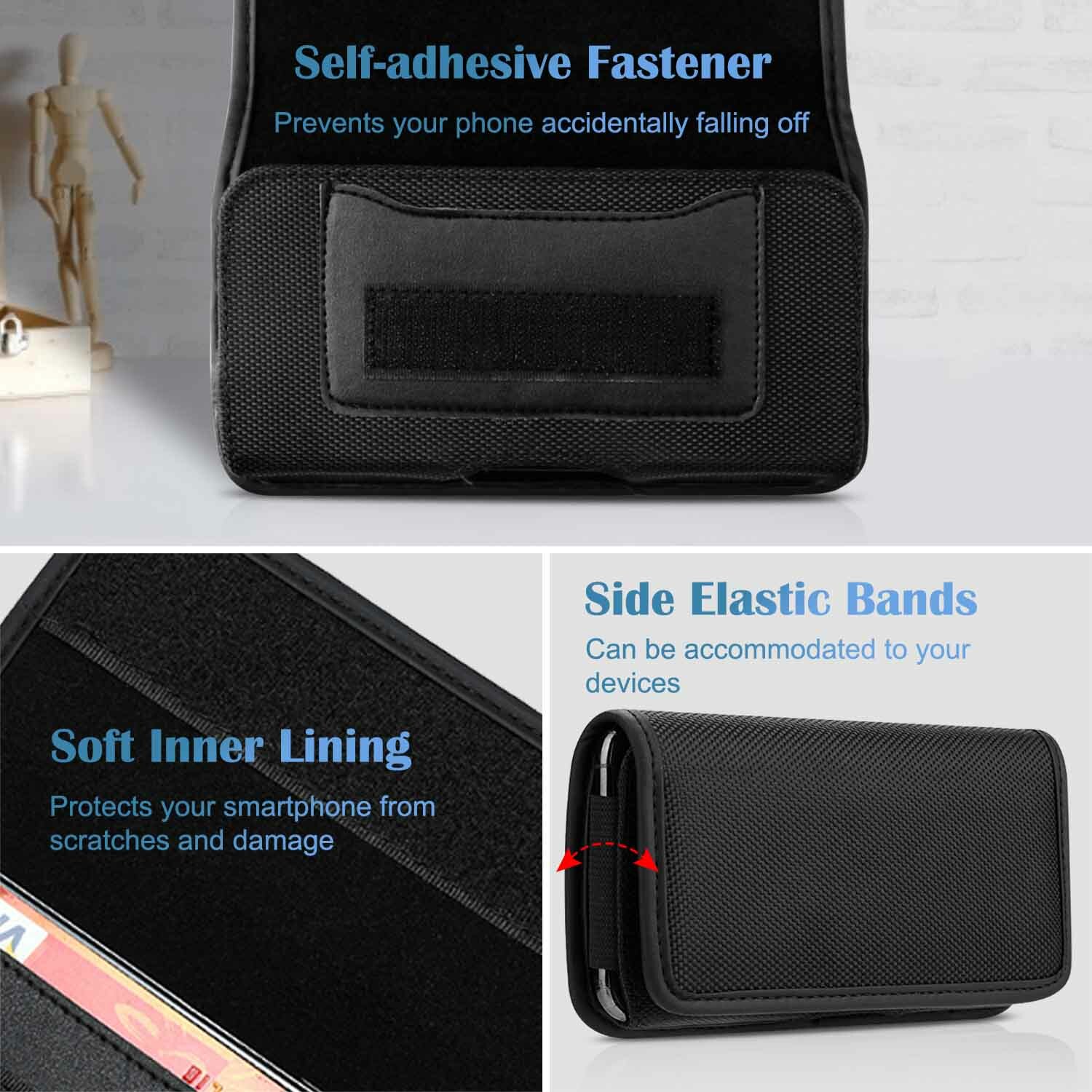 Oxford Cell Phone Waist Belt Clip Holster Loop Bag Pouch Card Holder Case​ Cover