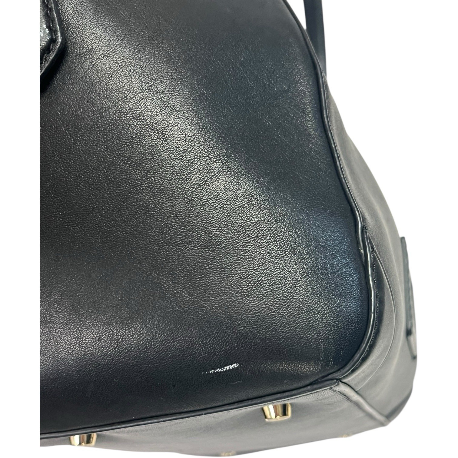 Tory Burch Robinson Satchel Womens Medium Black Leather Top Handle Designer