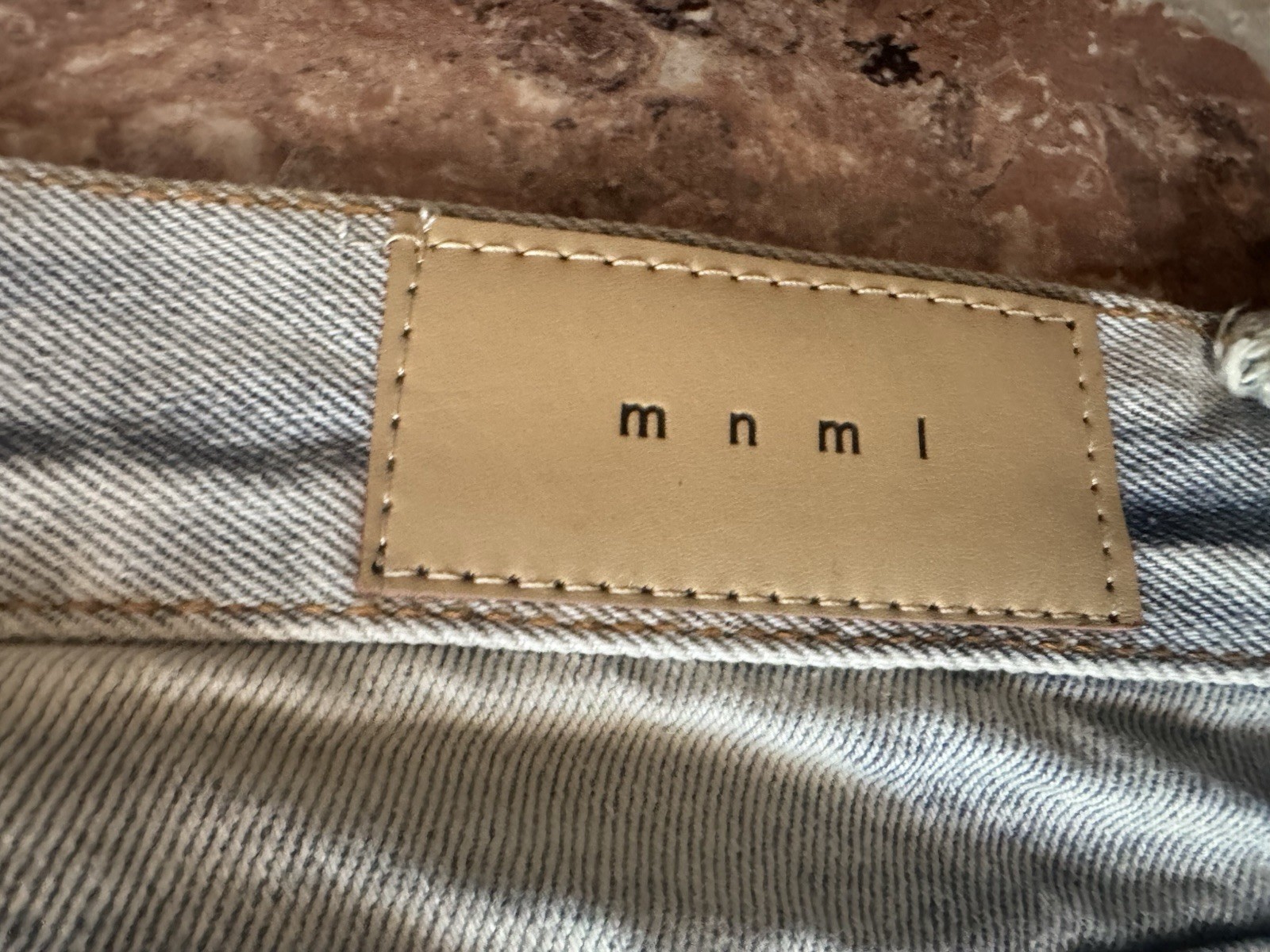 MNML Men’s Distressed Denim Button Fly Jeans Size 36 New