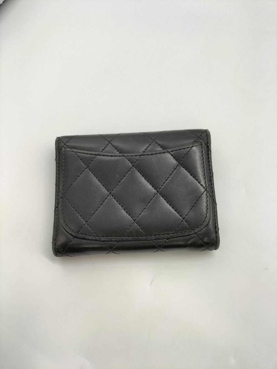 Chanel Matelasse Coin Case 11×8.3cm Leather Black Used