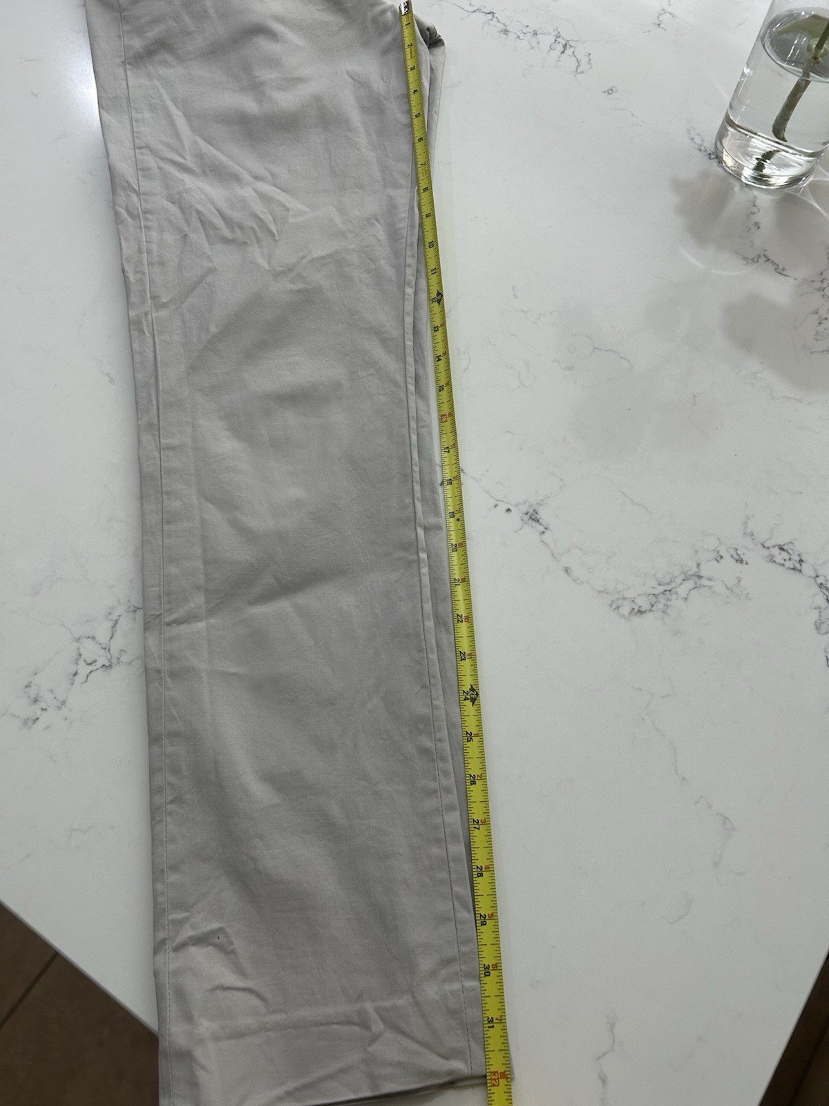 Murano Men Chino Pants 35×34 Beige Gray Flat Front Stretch Casual Trousers Khaki