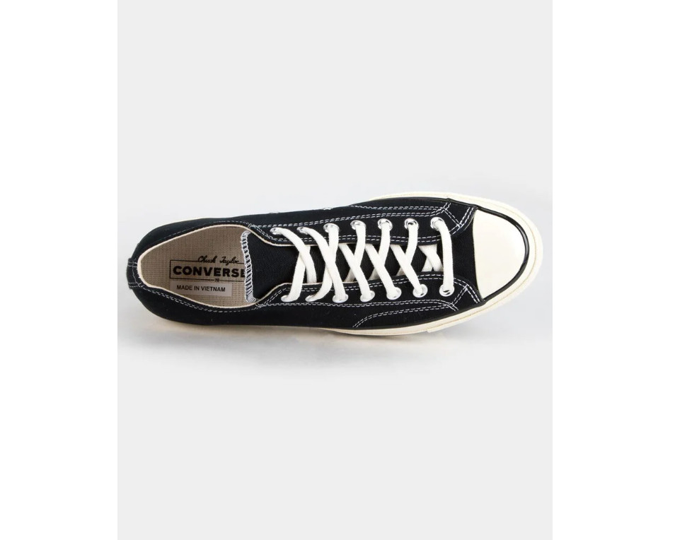 Converse Chuck 70 Low Top Black Egret Canvas Sneakers