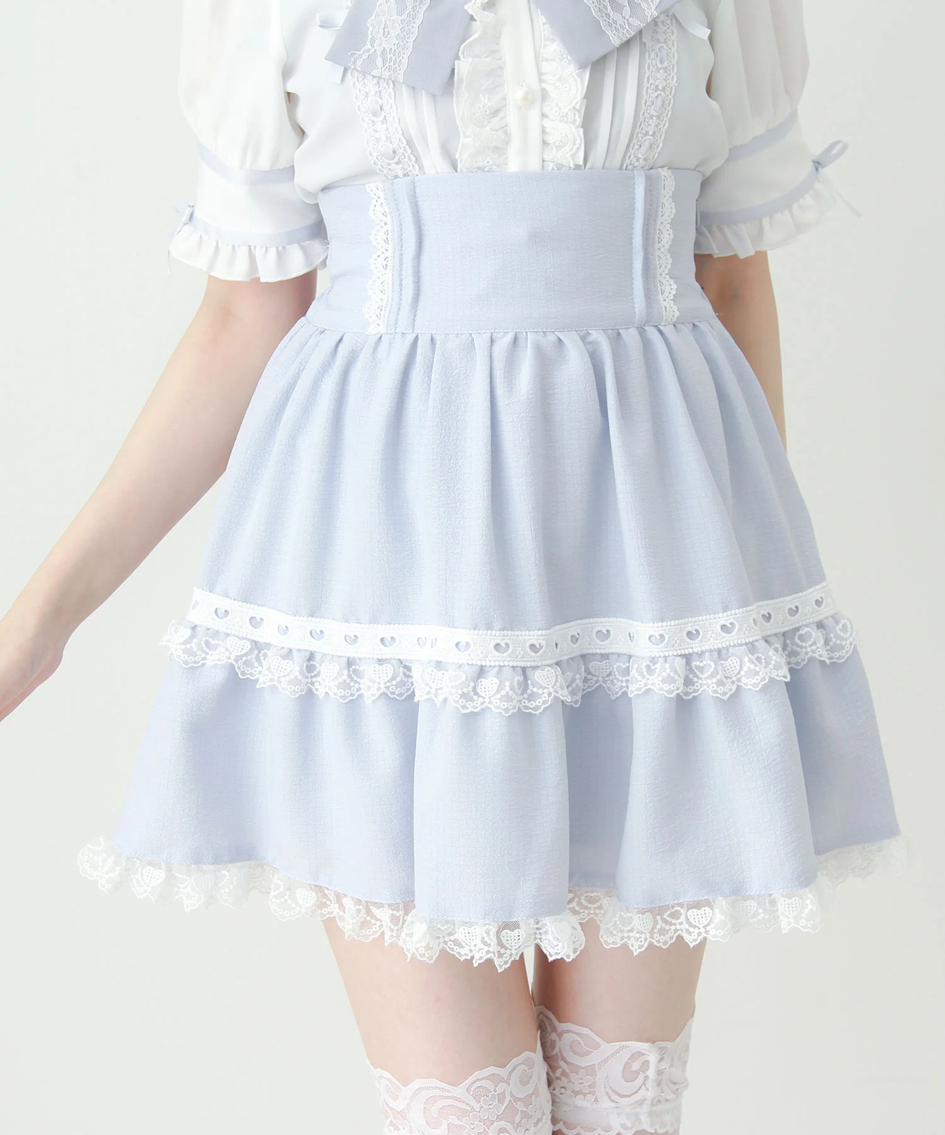 BULK BUY Heart Lace Ruffle Sailor Mini Yukata Jirai New
