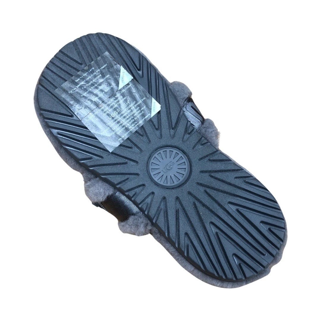 UGG Men’s Fluff It Slide Slippers Slide 1118150 Scuffs Charcoal Grey Size M4/W6