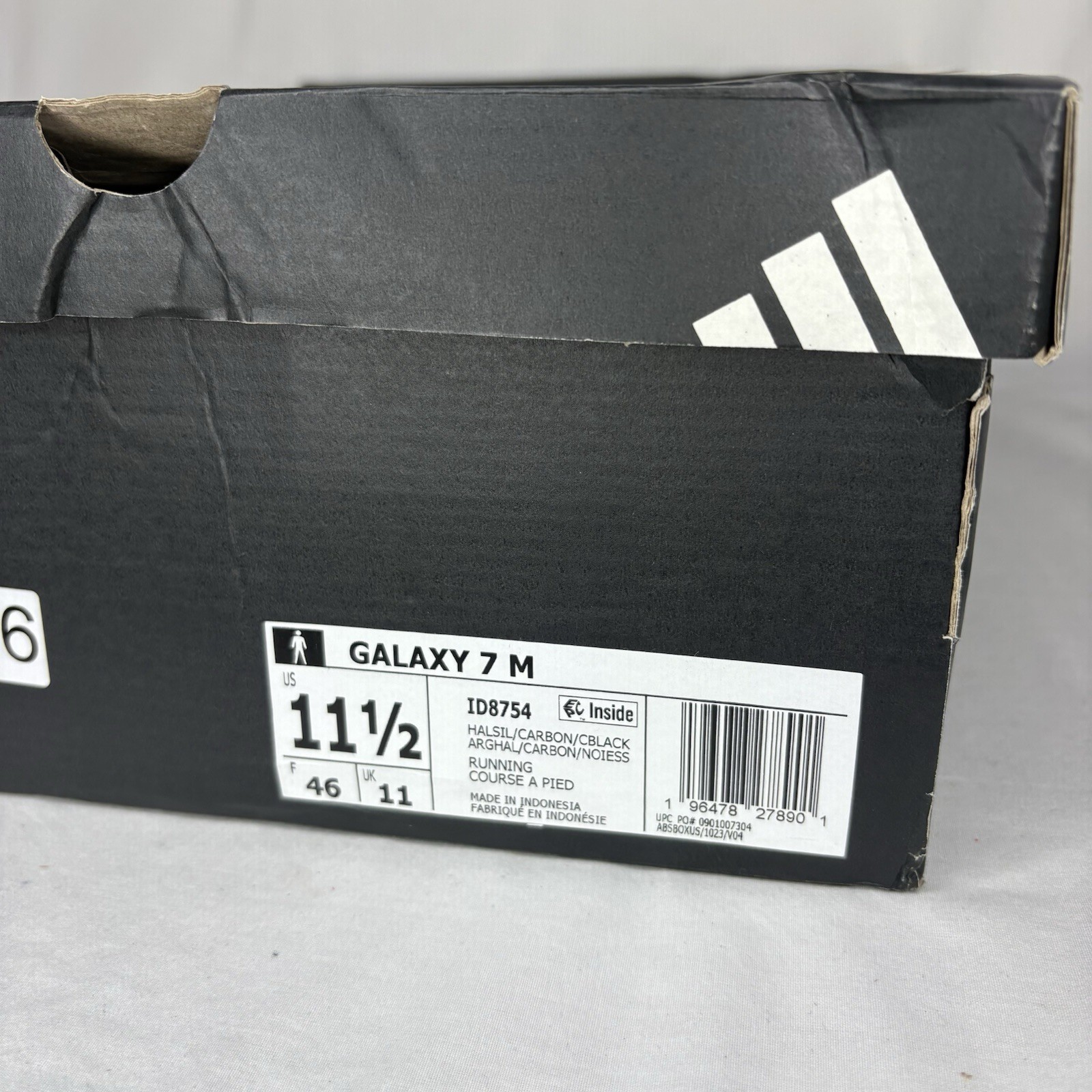 Adidas Men’s Shoes 11.5 Galaxy 7 M ID8754 Halo Silver Carbon Core Black Running