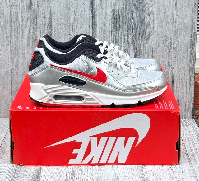 MENS NIKE AIR MAX 90 SHOES / SIZE 9.5 / PHOTON DUST-RED