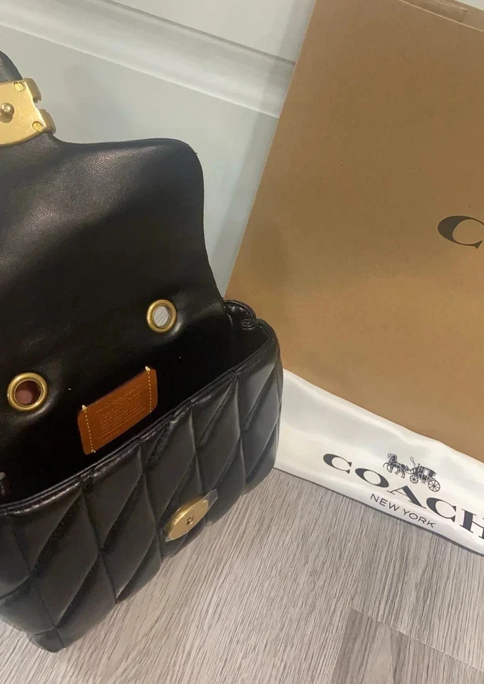 COACH Tabby Top Handle Bag – Quilted CCC12 Black