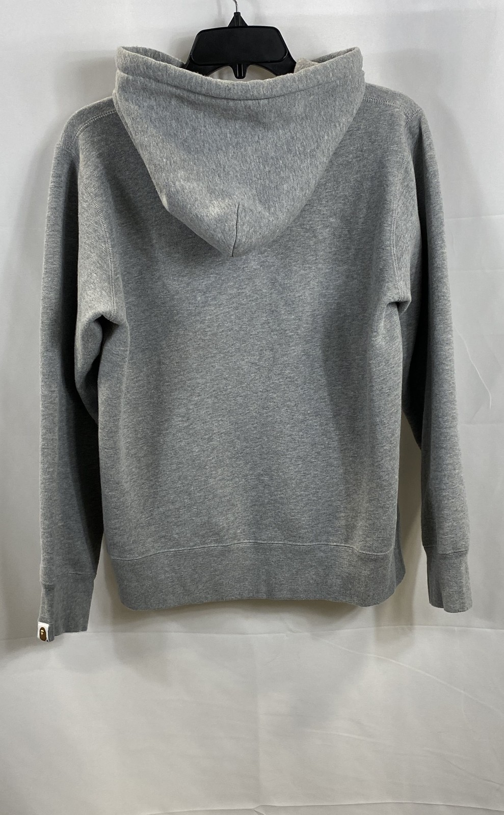 A Bathing Ape College Logo Pullover Hoodie Gray Bape Ape Head Size M