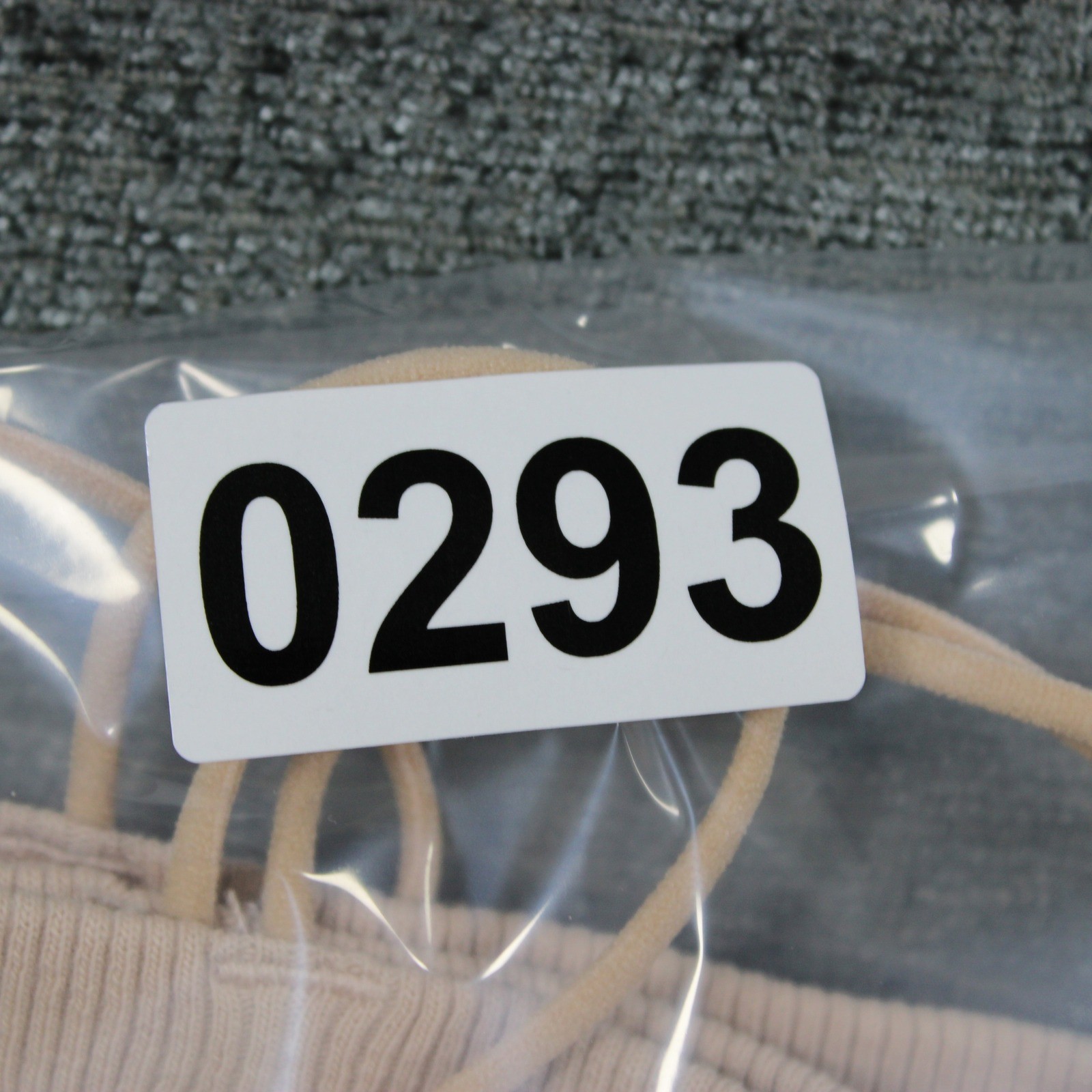 Zara Ribbed Knit Spaghetti Strap Crop Top Beige Tan Medium 3253/335/710