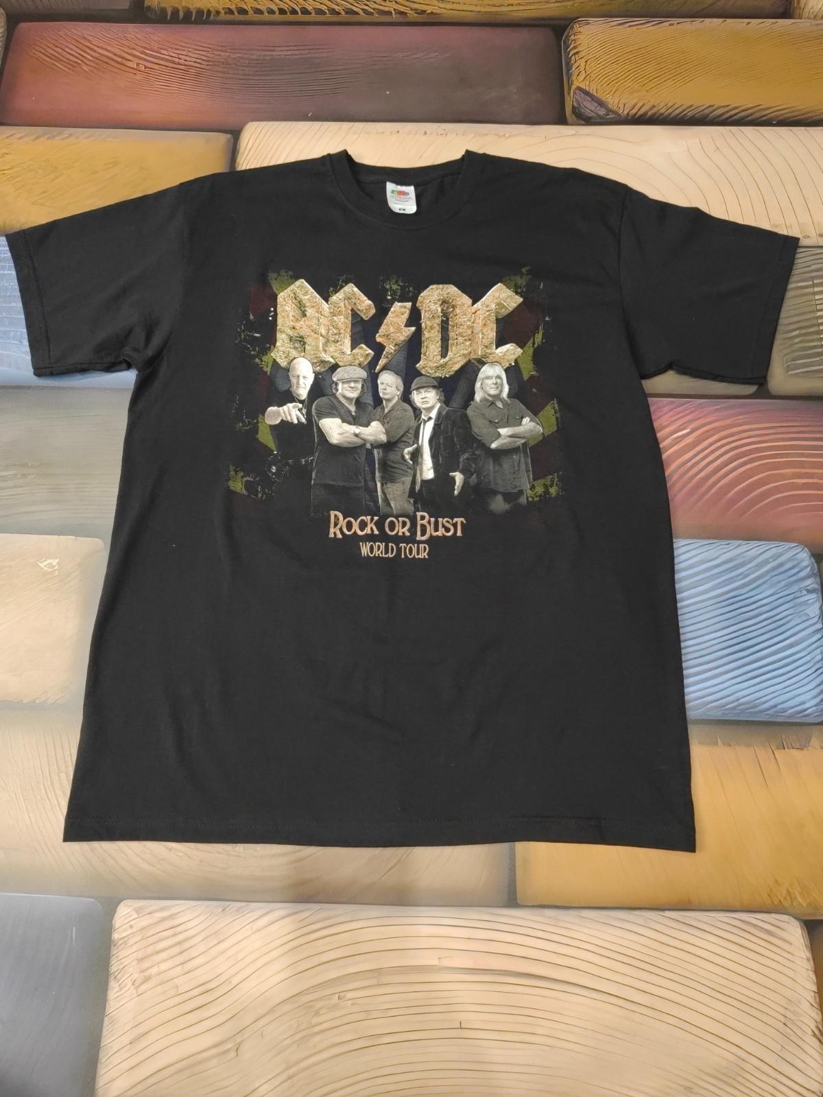 AC/DC Rock Or Bust 2015 World Tour T-Shirt Black Size M