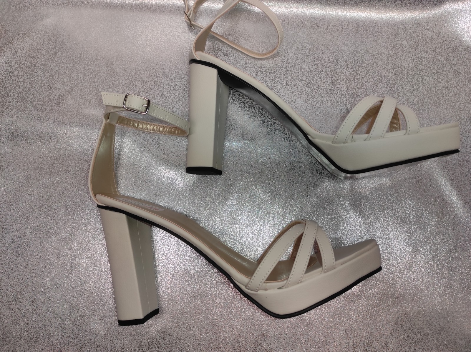 Sandals leather chunky 37 38 39 40 41 42 43 44 45 46 47 platform 2cm heel 13cm PL