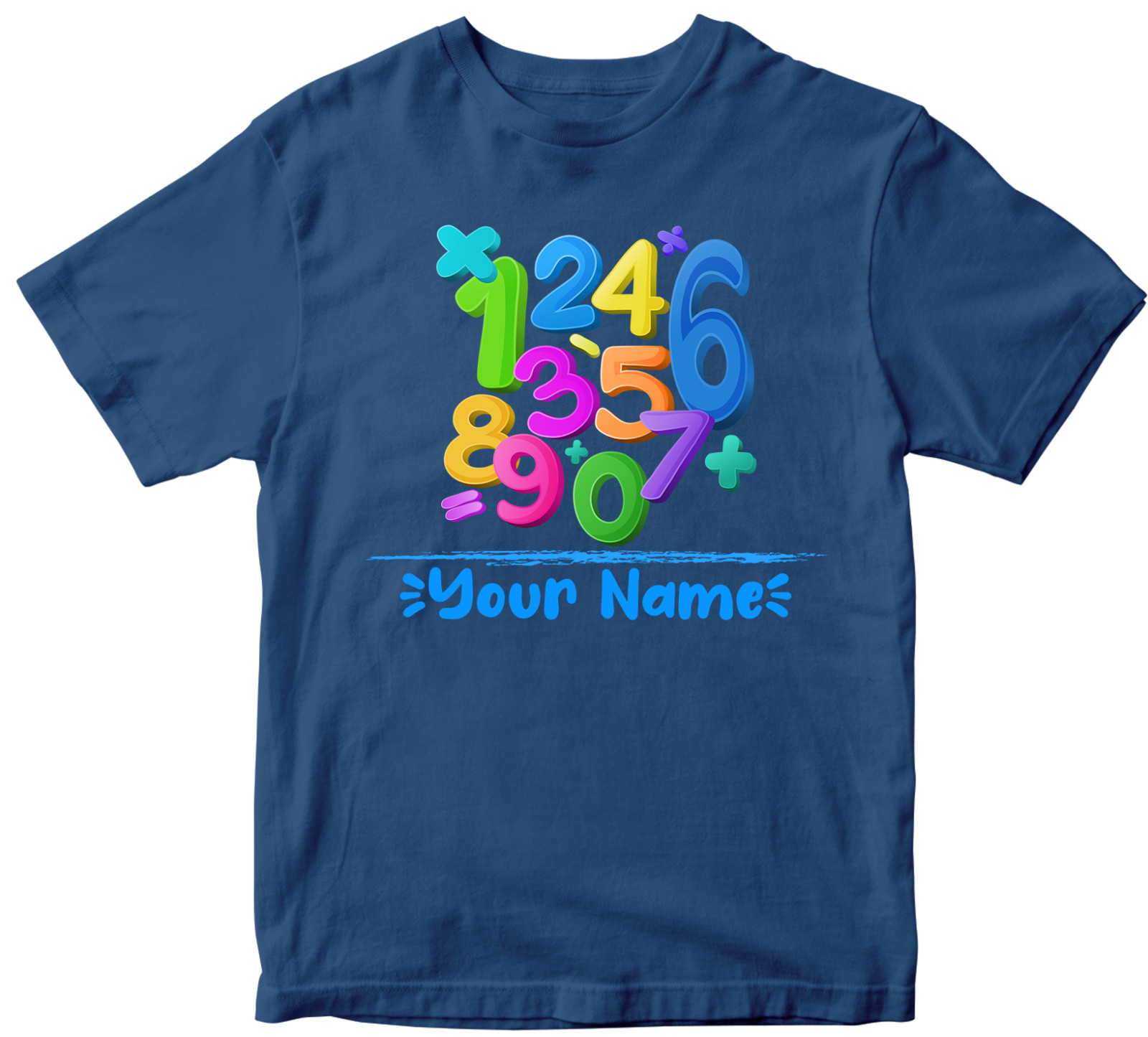 Personalised Custom Your Name T-shirt Numbers Day School Teachers Students Gifts