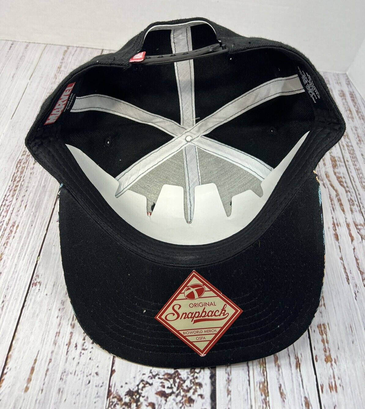 Marvel Captain America Hat Flat Bill Snapback Cap Black Pre-owned Good Condition