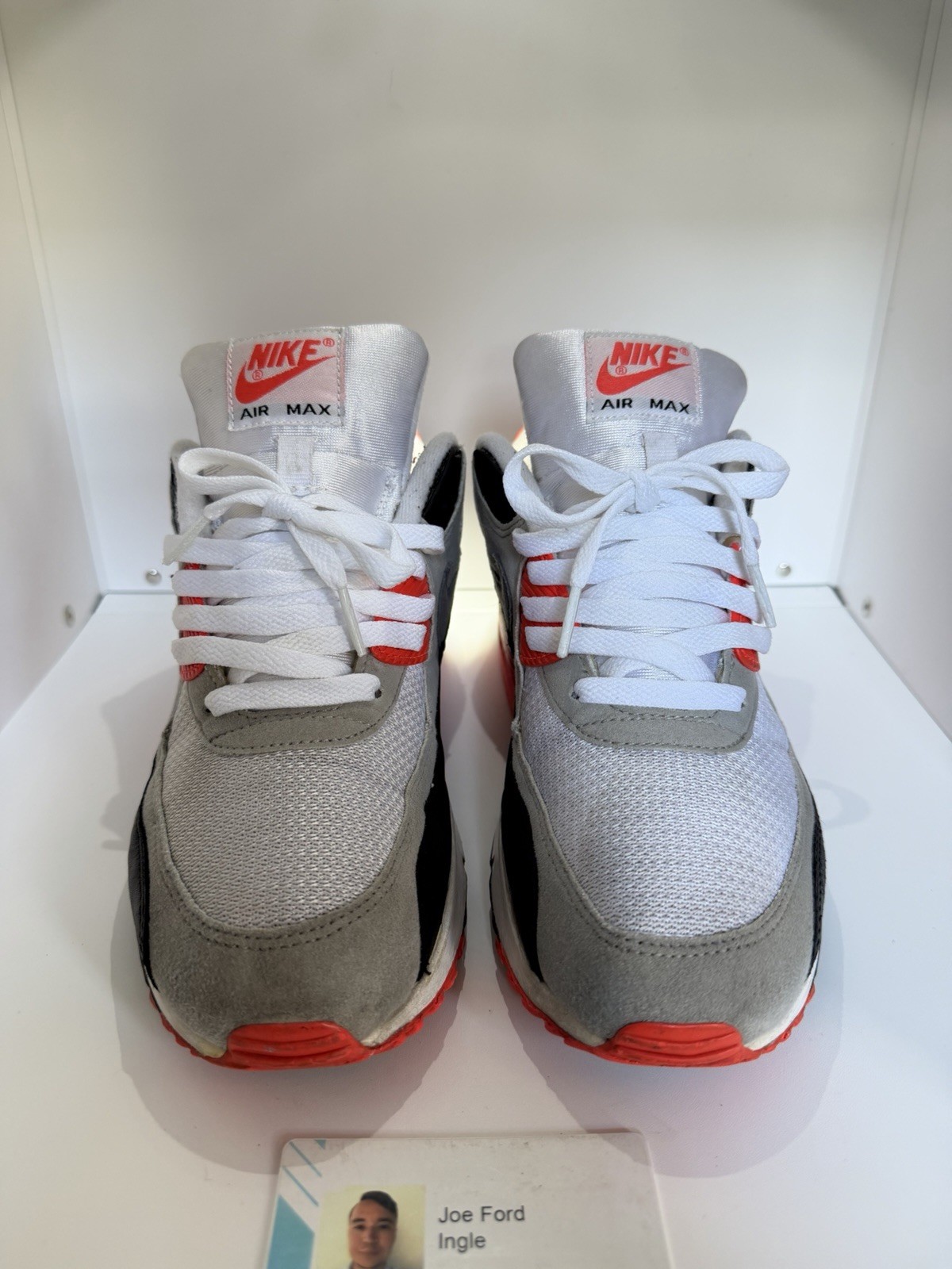 Nike Air Max 90 OG Infrared 2015 Size 9 OG Box Hang Tag Authentic