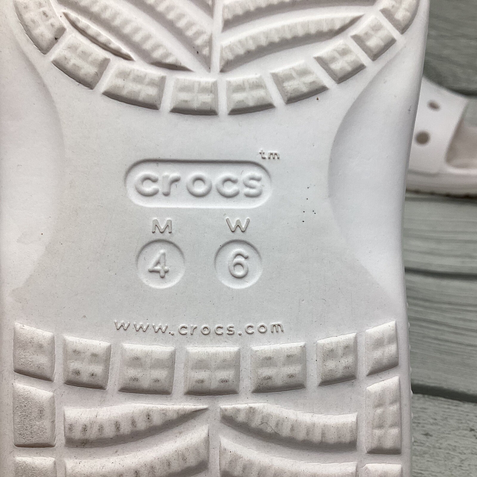 Crocs Classic Slide Sandals Slippers White Slip On Size W6 M4