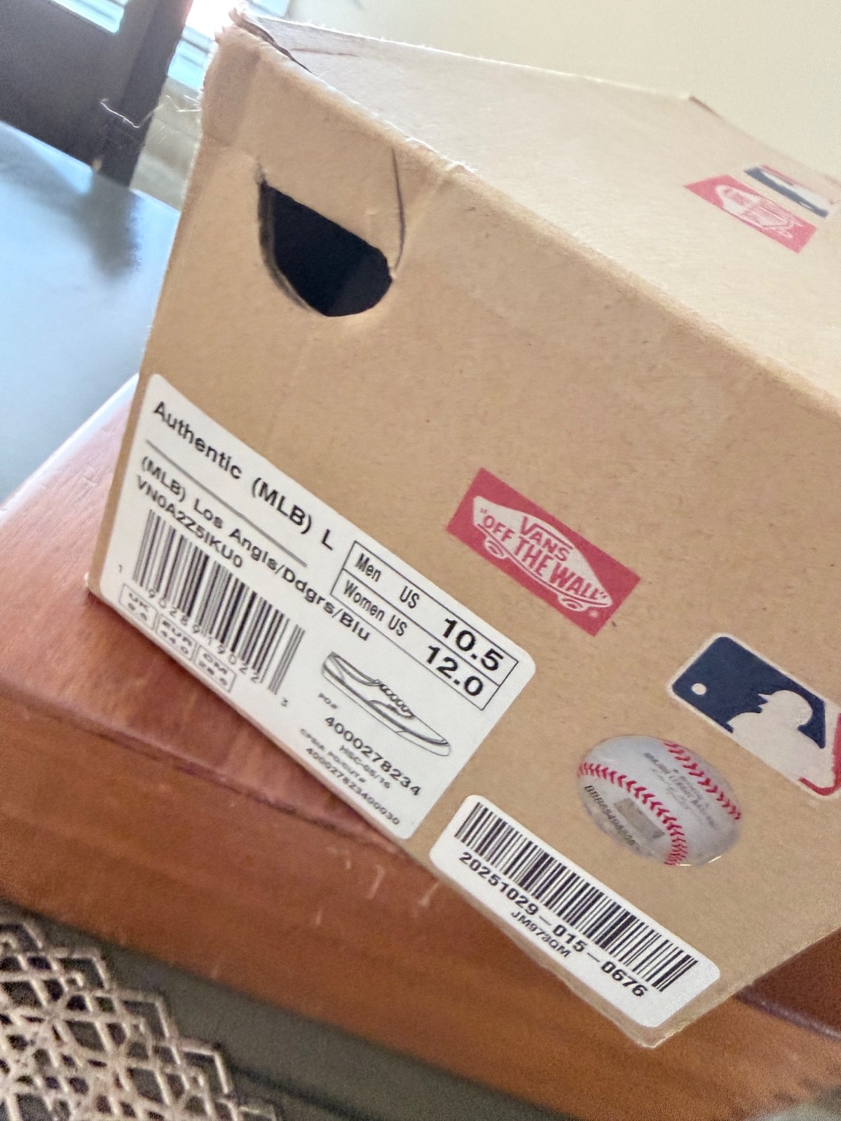 MLB LA Dodgers Vans Shoes Skater Men’s 9 Women’s 10.5