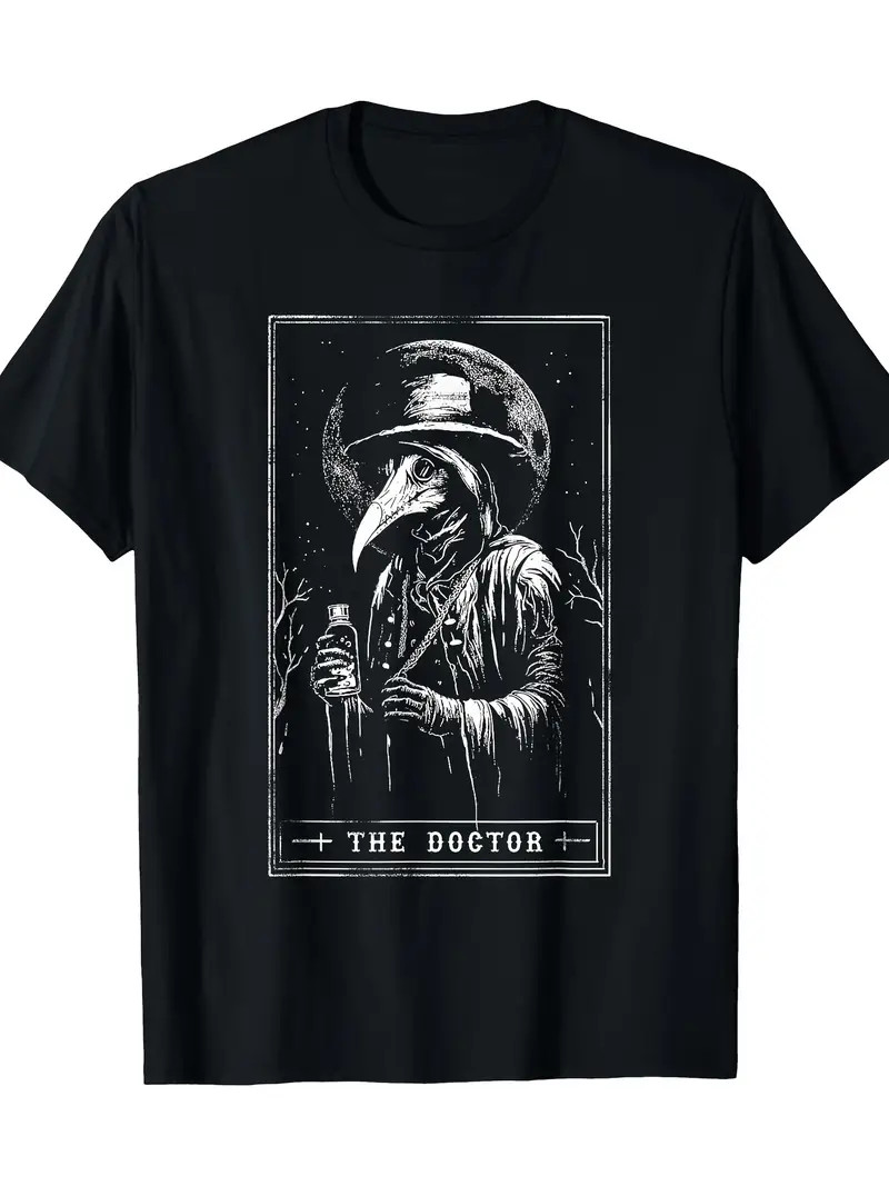 Plague Doctor Tarot Card Shirt Horror Death Occult Satanic T-Shirt