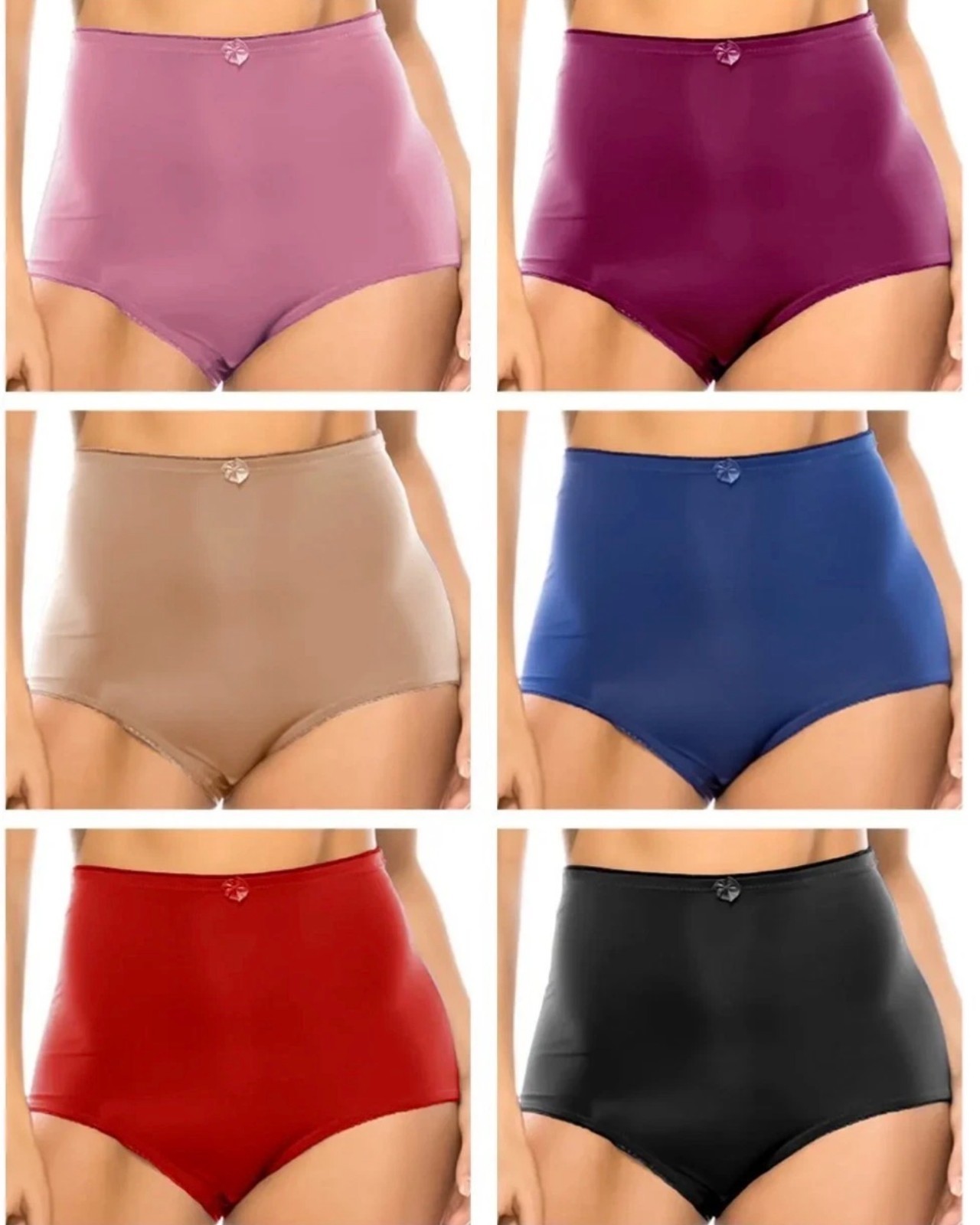 High Waist Briefs Lot 2,4 or 6 Panties Tummy Control High Rise Underwear 58 S-5X