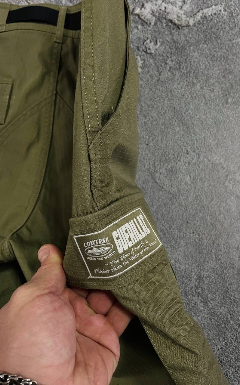 Corteiz Guerillaz Men’s Cargo Pants Tonal Khaki Size XL