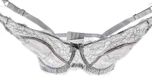 New Claudette Bardot Unlined Plunge Bra Color Concrete Gray Women’s Intimate Bra