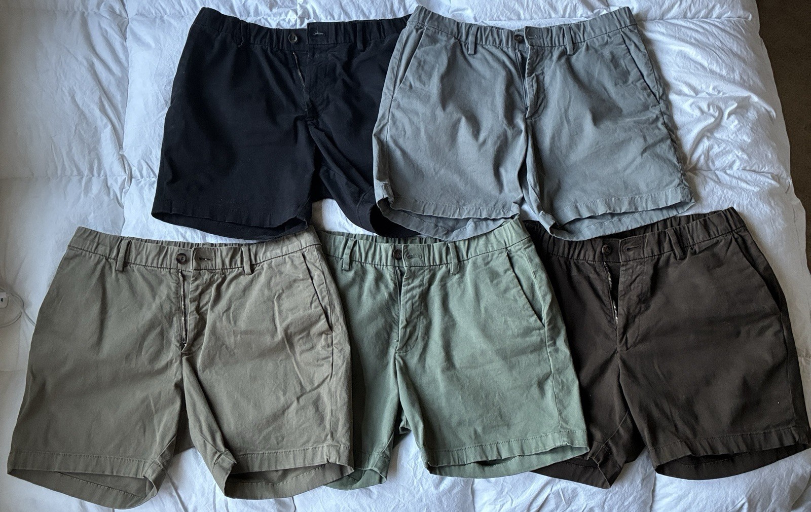 Bear Bottom Stretch Chino Shorts 5.5” All Size M (5 PAIRS)