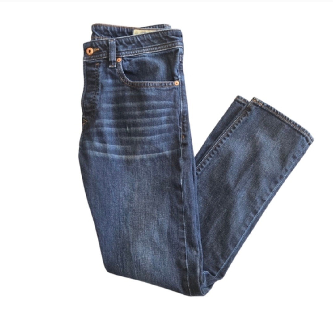 Mens Diesel Buster Dark Blue Regular Slim Tapered Stretch Jeans (RC57Z)