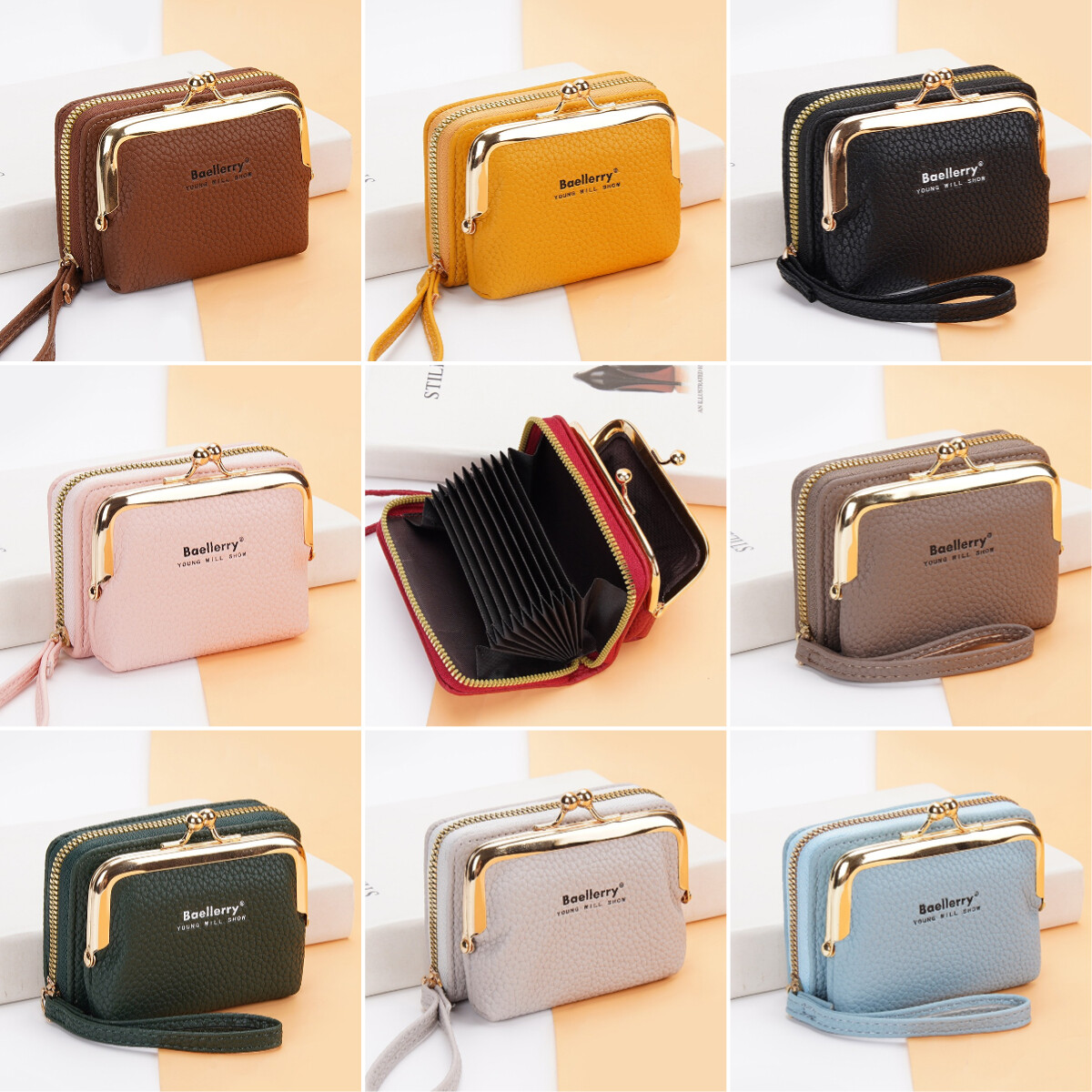 Retro Women Girls Small Wallet Change Coin Purse Hasp Clutch Card Holder Handbag