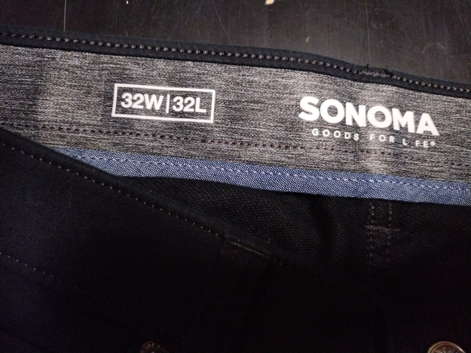 MENS SIZE 32X32 Straight Work Pants Cotton Chino Stretch Fit BLACK