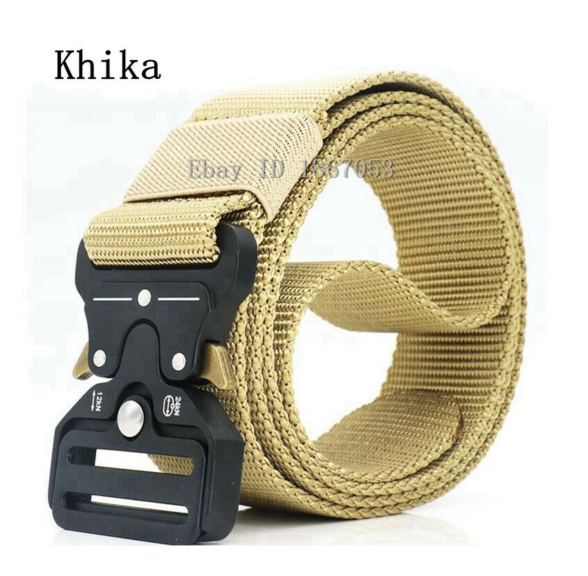 125cm Quick Release Men Tactical Buckle Belt Military Nylon Belt Training Strap